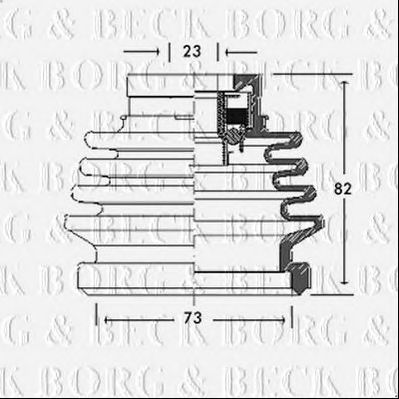 BORG & BECK bcb2688 -  Пыльник, приводной вал